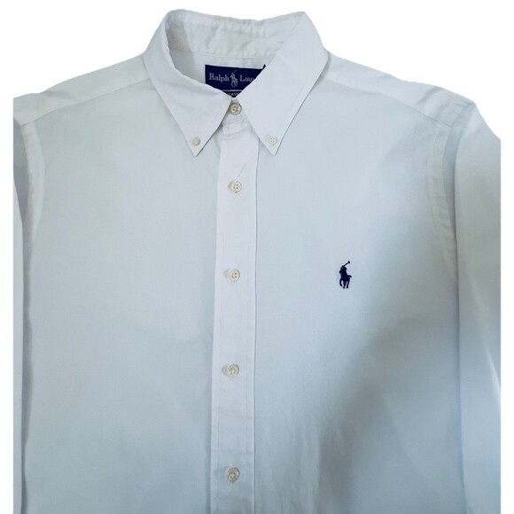 Ralph Lauren Men’s Classic Fit Shirt 16 32/33 Large White Long Sleeve Pony Logo - Picture 1 of 8